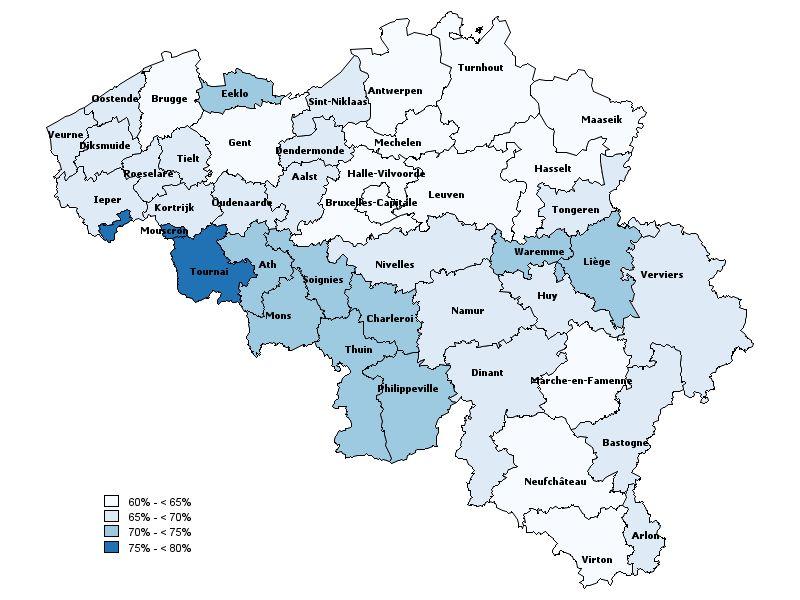 Proportion de patients avec un index de continuité élevé (UPC≥0,75)